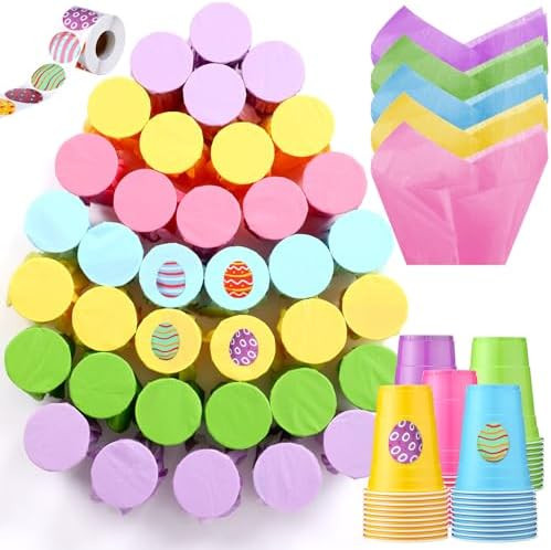 50 Pack Easter Punch Party Game Set Funny Easter Activities Games DIY Prize Punch Box 50 Pcs 16oz... | Amazon (US)