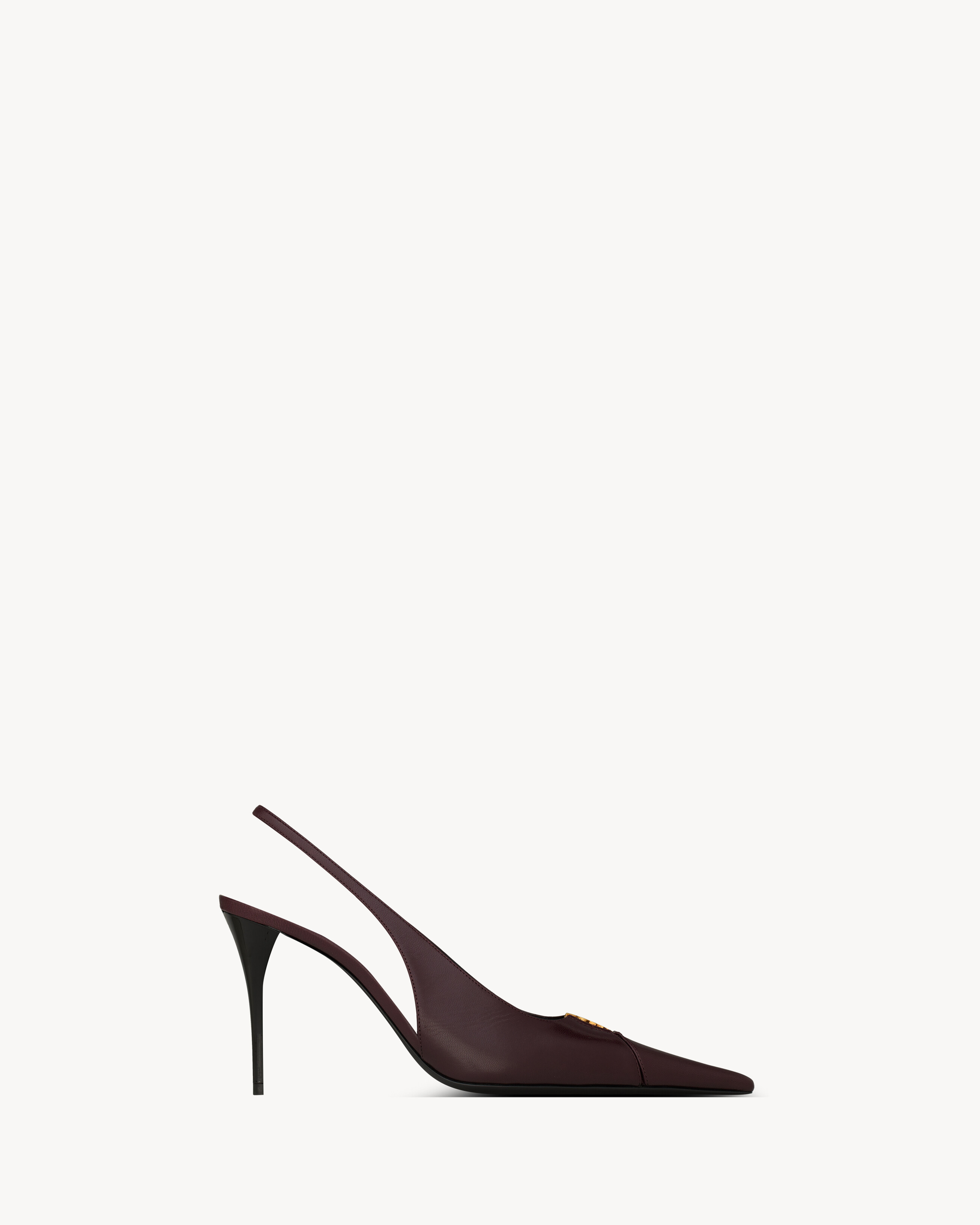 Saint Laurent Babylone Breteuil Slingback Pumps In Smooth Leather - Red - Women - 11 | Saint Laurent Inc. (Global)