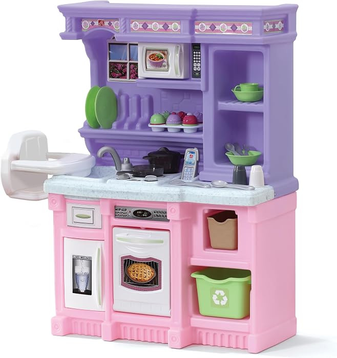 Step2 Little Baker's Kids Kitchen Playset, Indoor/Outdoor Kitchenette, Interactive Play with Ligh... | Amazon (US)