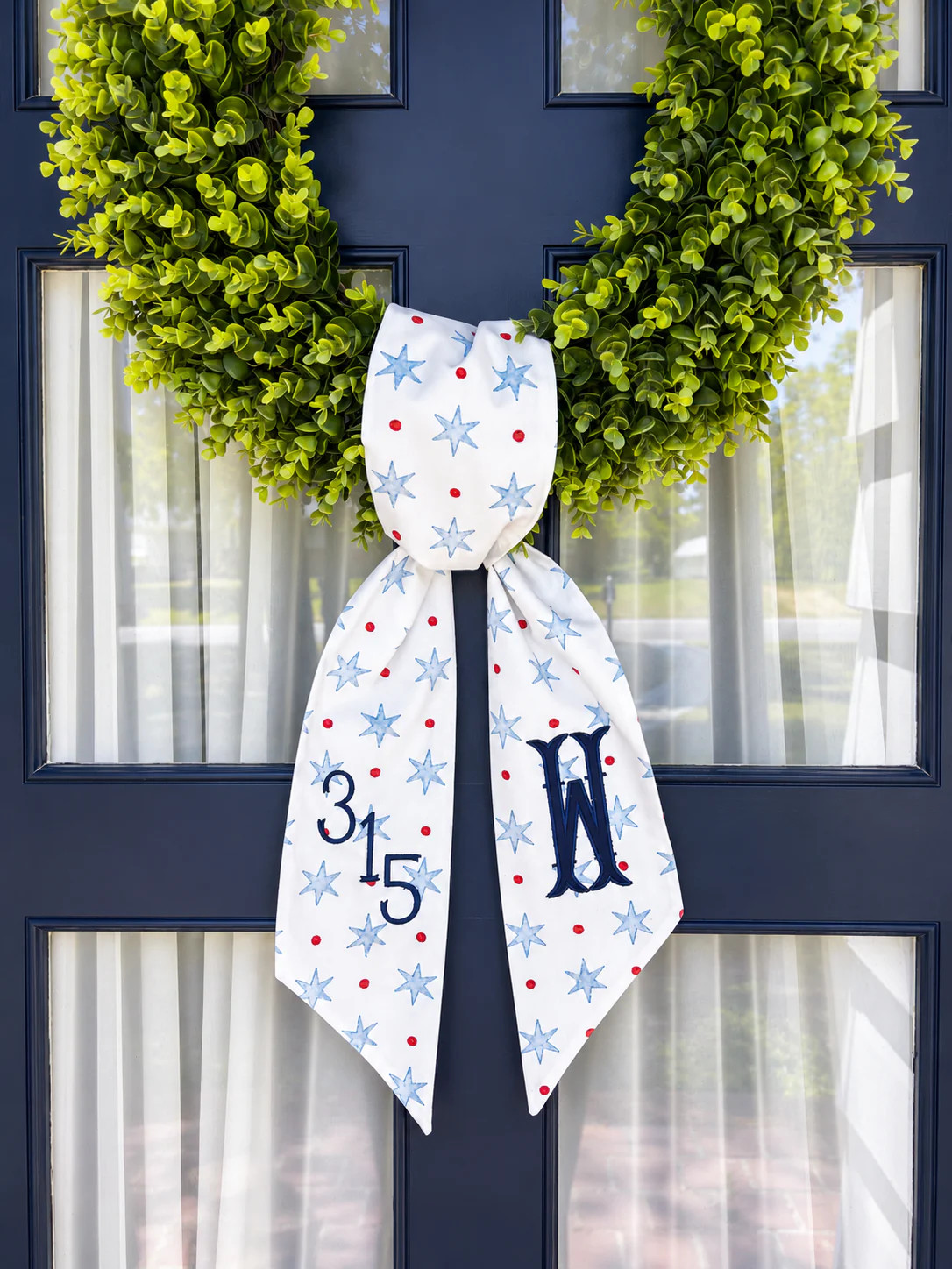 Patriotic Wreath Sash | Sarah Slusher Designs