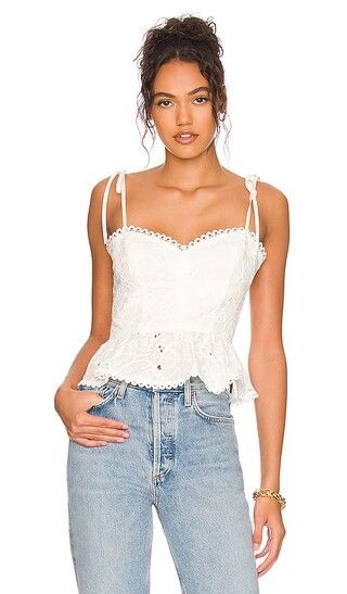 La Flor Top in Off White | Revolve Clothing (Global)