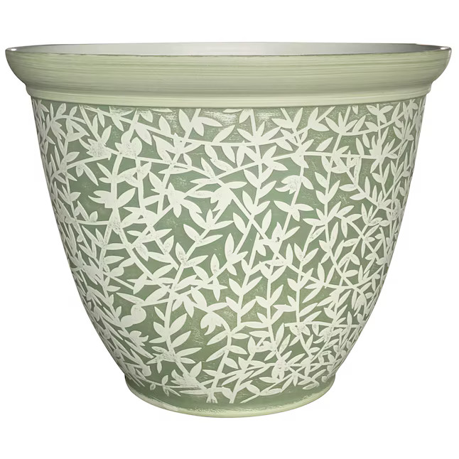 Ready Refill 12.28-in W x 9.59-in H Green Plastic Traditional Indoor/Outdoor Planter | Lowe's