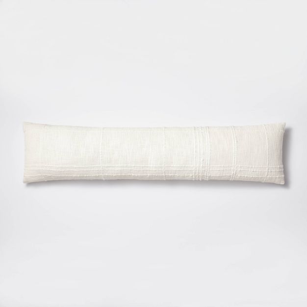 Bed Lumbar Texture Tonal Plaid Decorative Throw Pillow Off White - Threshold™ designed with Stu... | Target