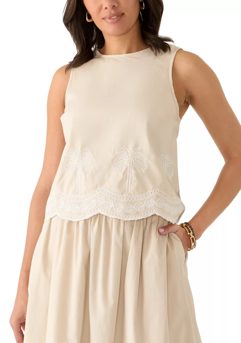 Women's Sleeveless Embroidered Tank Top | Belk