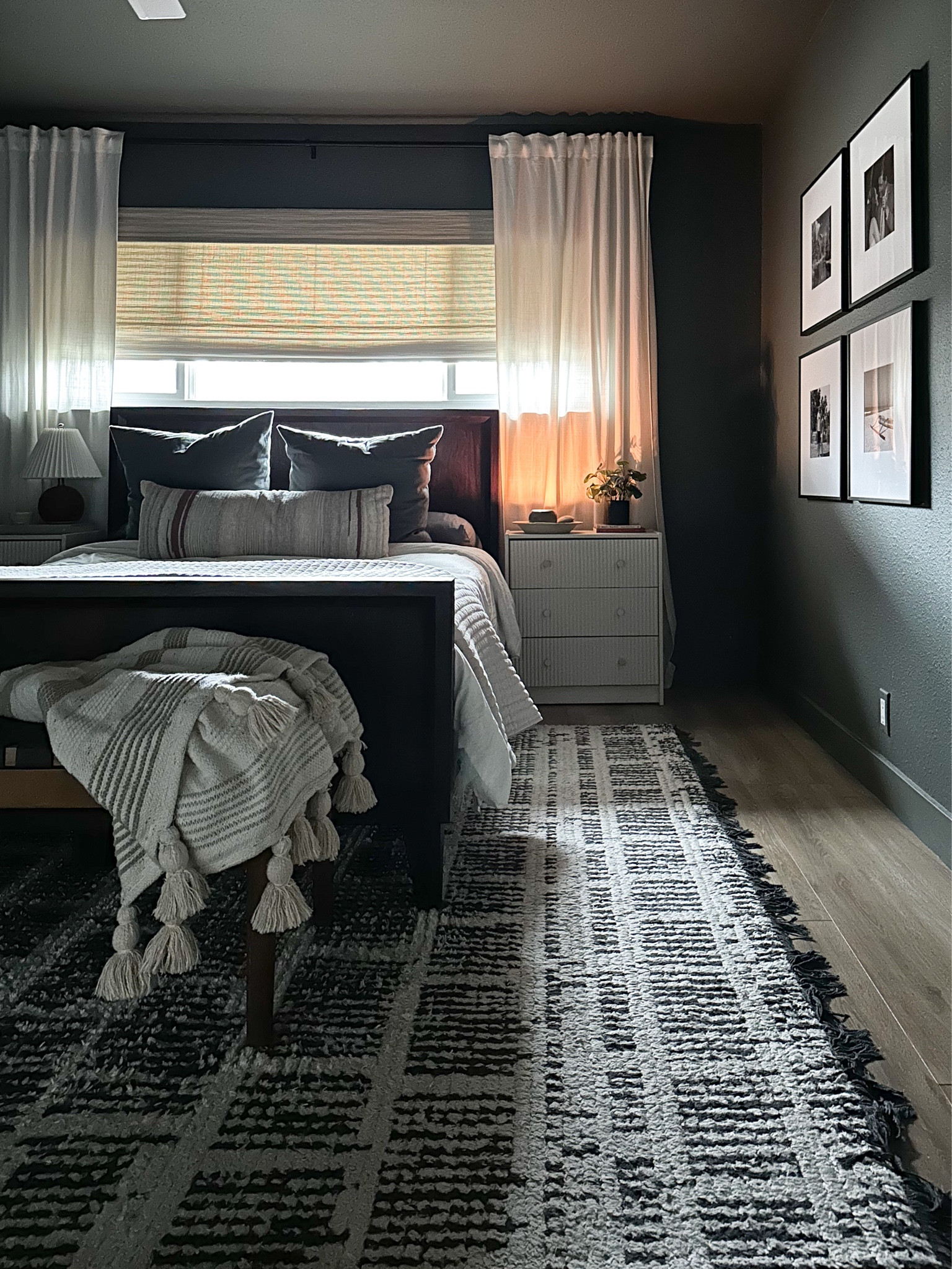 Our primary bedroom. Moody interior. Loloi rug  

#LTKfindsunder100 #LTKhome #LTKstyletip