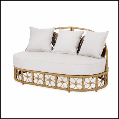 SHANE Outdoor Wicker Daybed with Waterproof Upholstery and Comfortable Throw Pillows for Patio and Garden | Wayfair North America