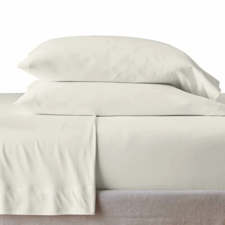 Better Homes & Gardens 4-Piece Arctic White Adult Jersey Sheet Set, Queen | Walmart (US)