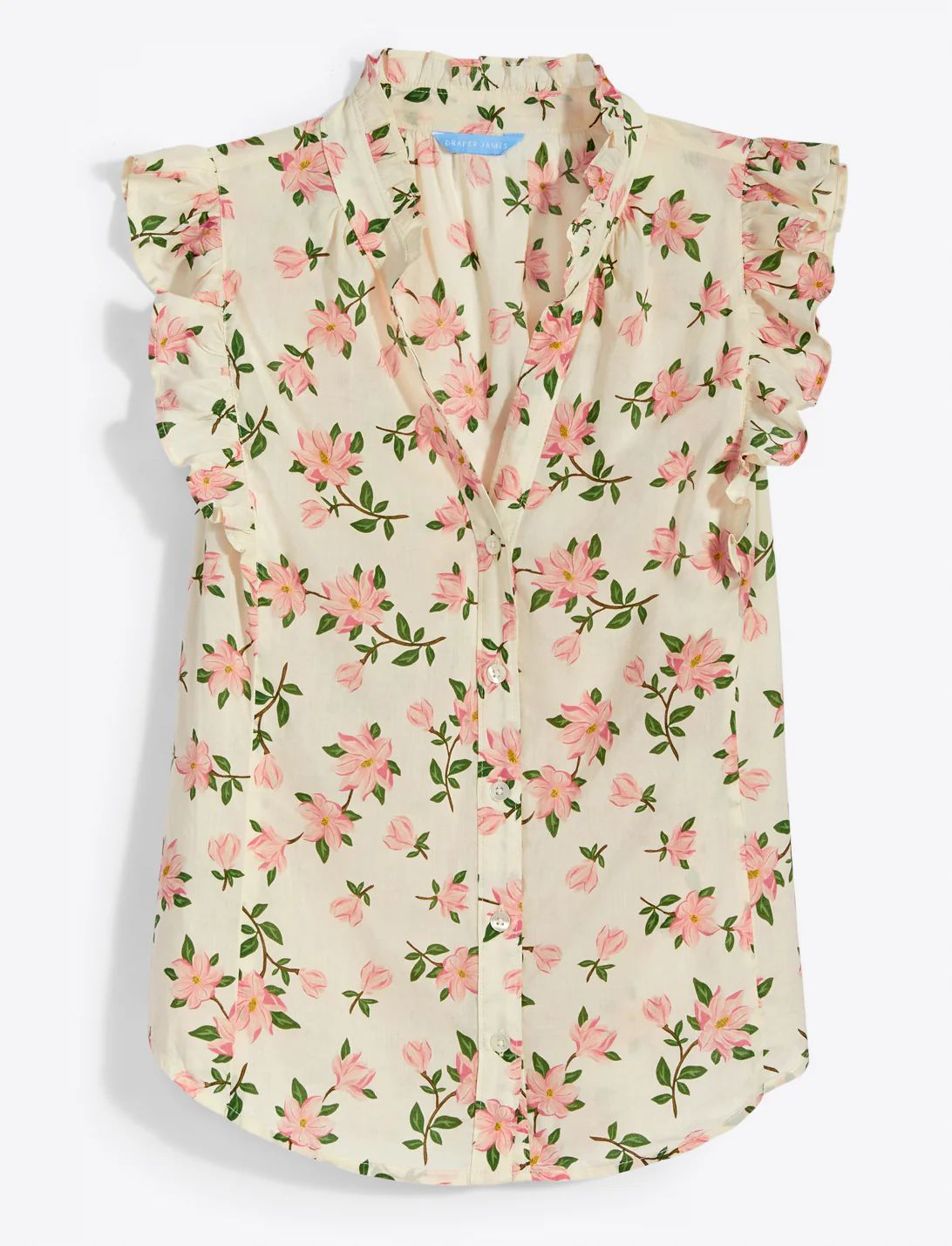 Sleeveless Button Down Top in Magnolia | Draper James (US)