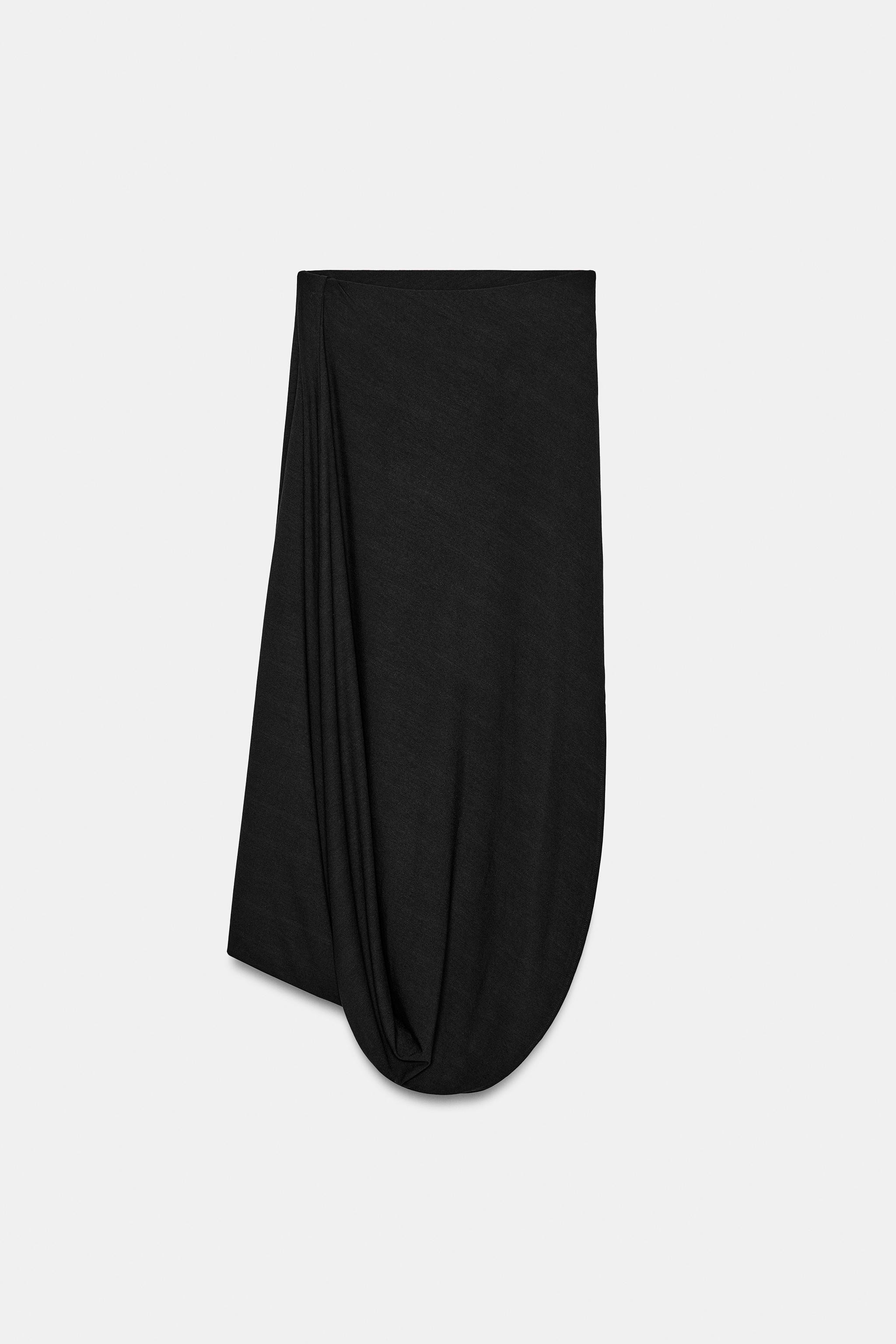 DRAPED MIDI SKIRT | Zara Canada