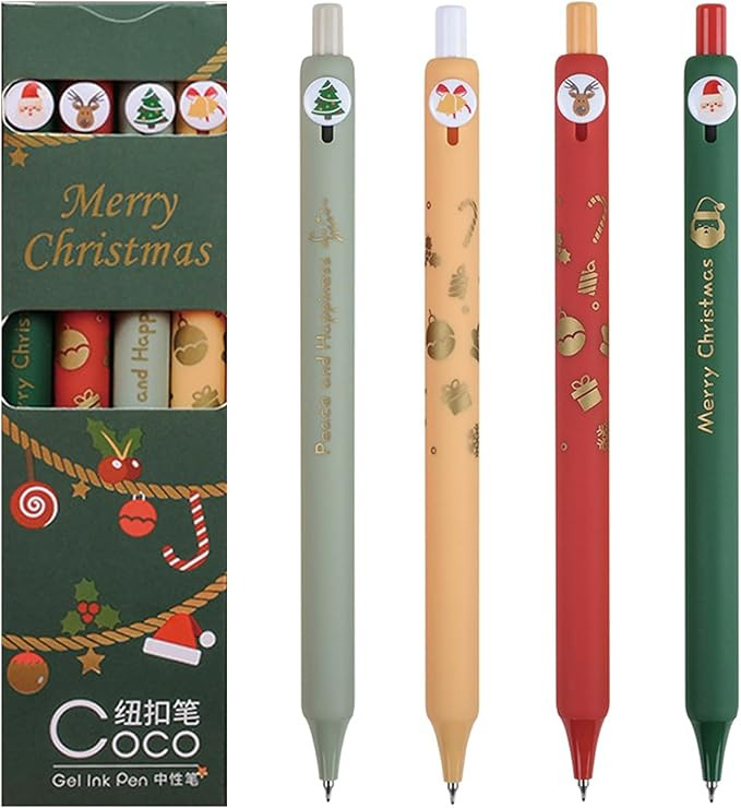 4 Pcs Gel Ink Pens Cartoon Retractable Pens Cute Animal Pen 0.5mm Ballpoint Pen Office School Sup... | Amazon (US)