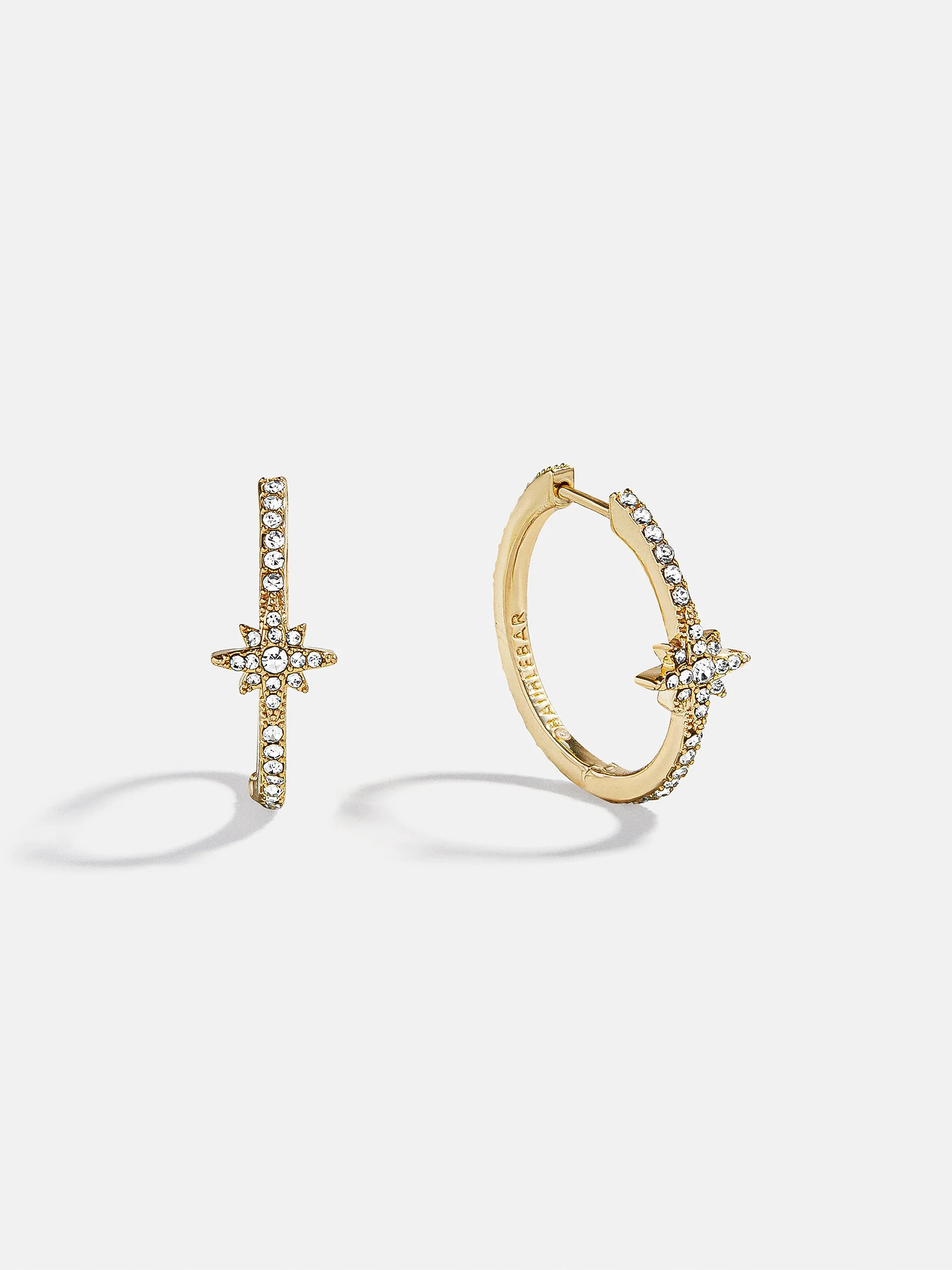 Astra Celestial Hoop Earrings - Gold/Pavé | BaubleBar