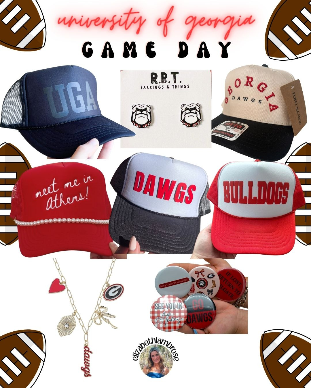 Georgia Bulldog game day accessories! loving all of these trucker hats! the charm necklace is so adorable! 

 #LTKSeasonal #LTKU #LTKStyleTip