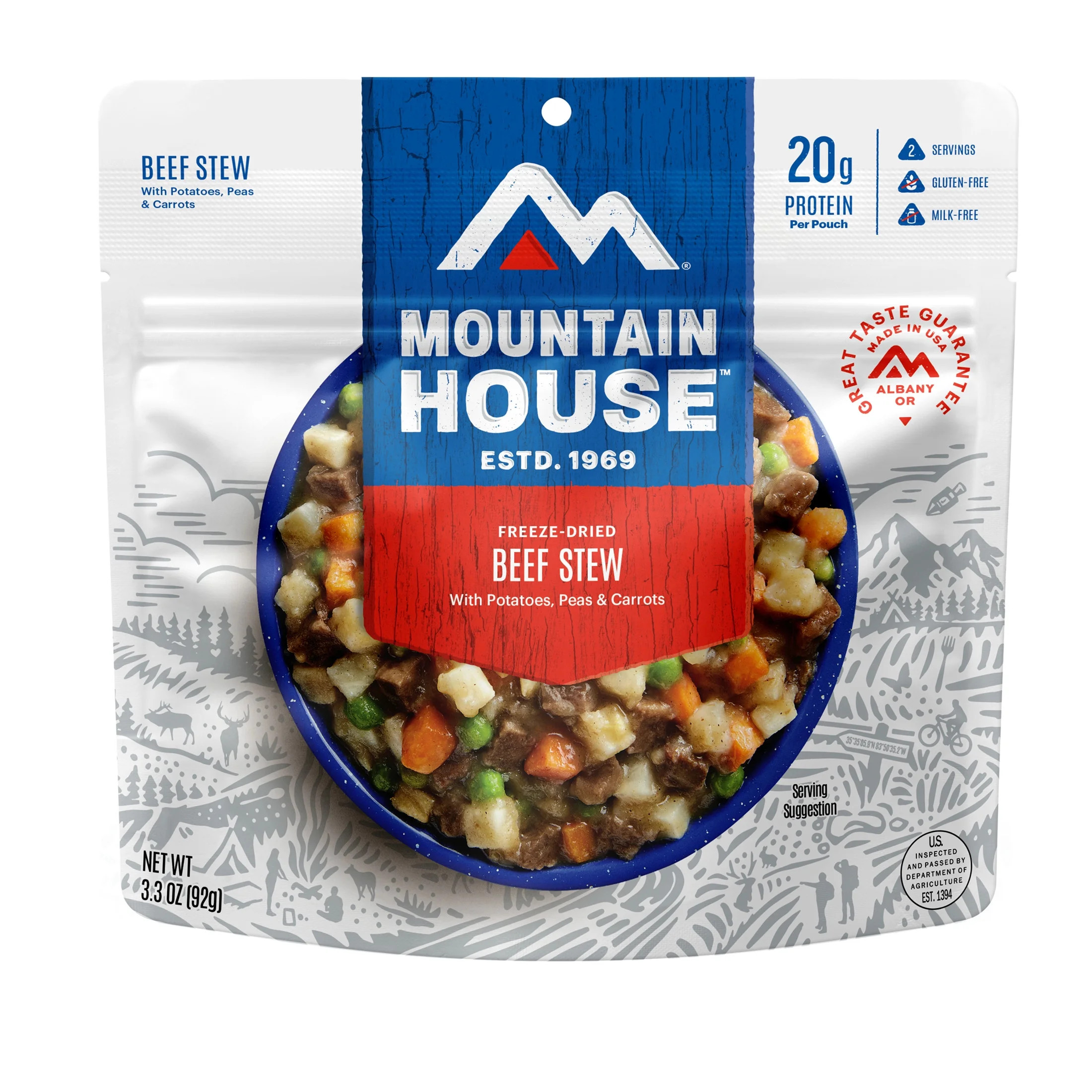 Mountain House Beef Stew, Freeze-Dried Food, 2 Servings, GF | Walmart (US)