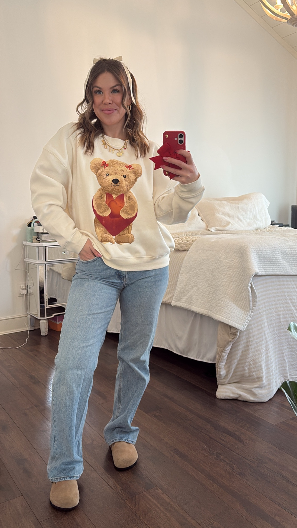 OOTD - winter/ Valentine’s Day look

Y’all I am obsessed with this teddy bear sweatshirt! It is fully restocked now and I think it’s so cute. I am wearing a size medium and probably could have even done a large for a more oversized fit! I paired it with these light wash relaxed fit Abercrombie jeans and some clogs! The perfect cozy winter casual and even great casual Valentine’s Day look!



#LTKFindsUnder50 #LTKFindsUnder100 #LTKStyleTip