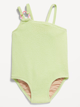 Textured Asymmetric One-Piece Swimsuit for Toddler & Baby | Old Navy (US)