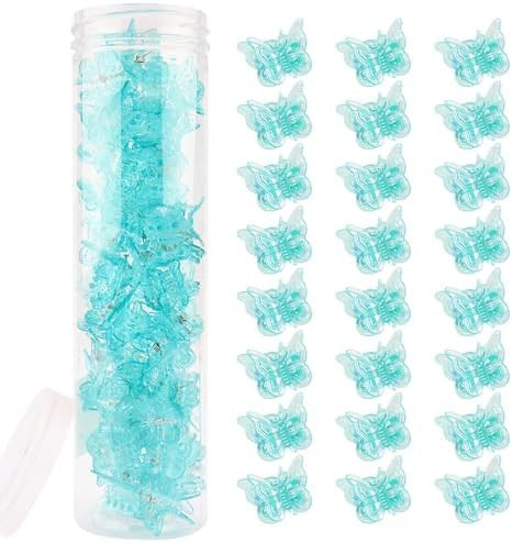 60PCS Blue Hair Clips Mini Butterfly Hair Claw Clips for Hair with Box 90s Y2k Hair Accessories f... | Amazon (US)