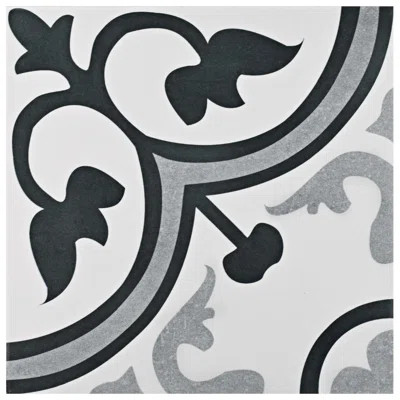 Mora 12.38" x 12.38" Ceramic Field Tile in Gray/White | Wayfair North America
