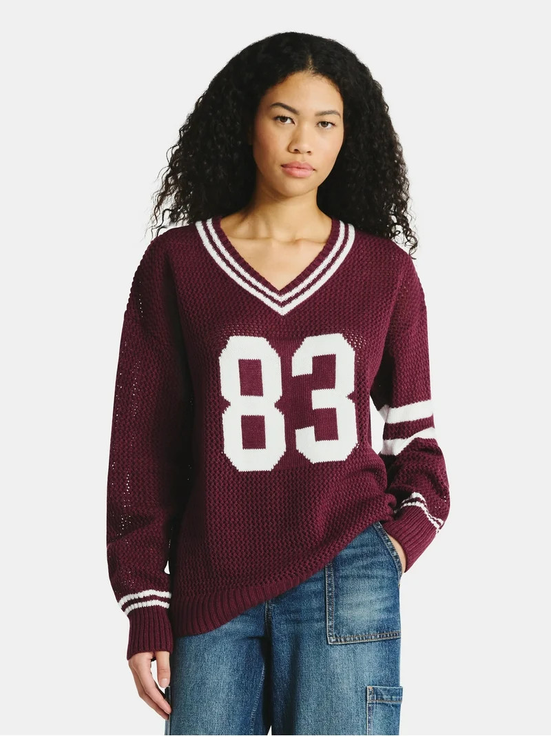 No Boundaries Jacquard Pullover, Women’s | Walmart (US)