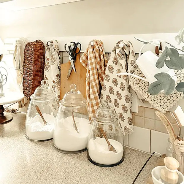 Autumn Tones Patterned Tea Towels Set of 3 | Antique Farm House