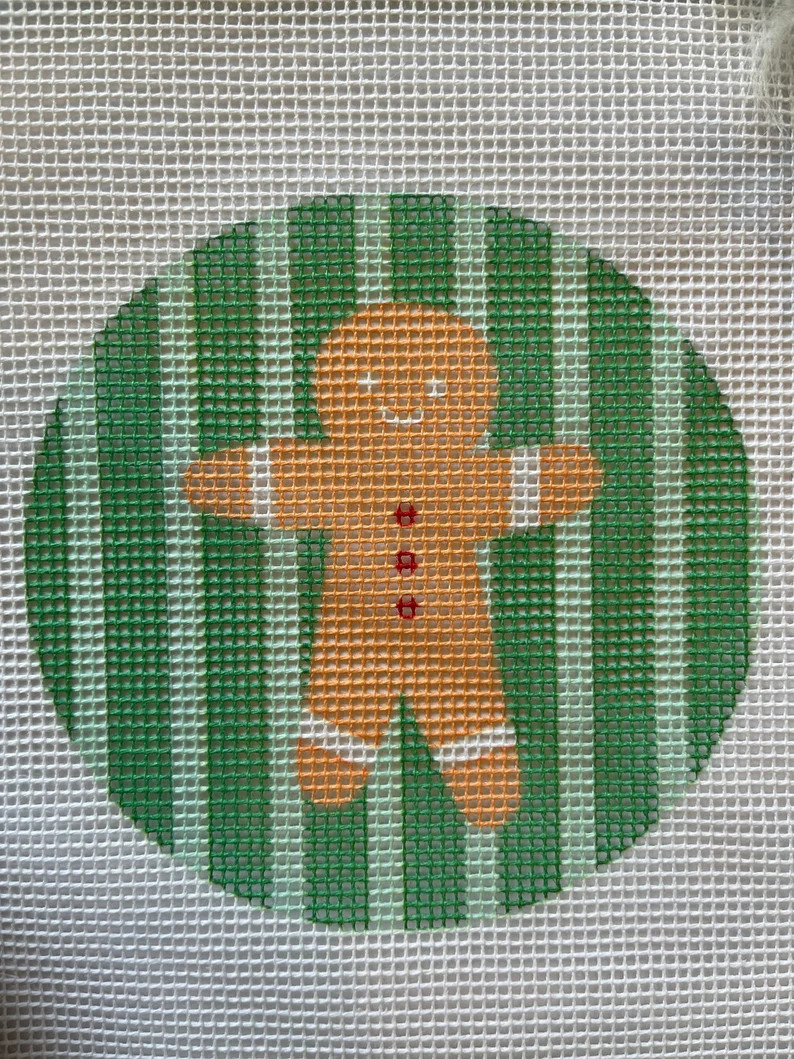 Gingerbread Man Needlepoint Canvas - Etsy | Etsy (US)
