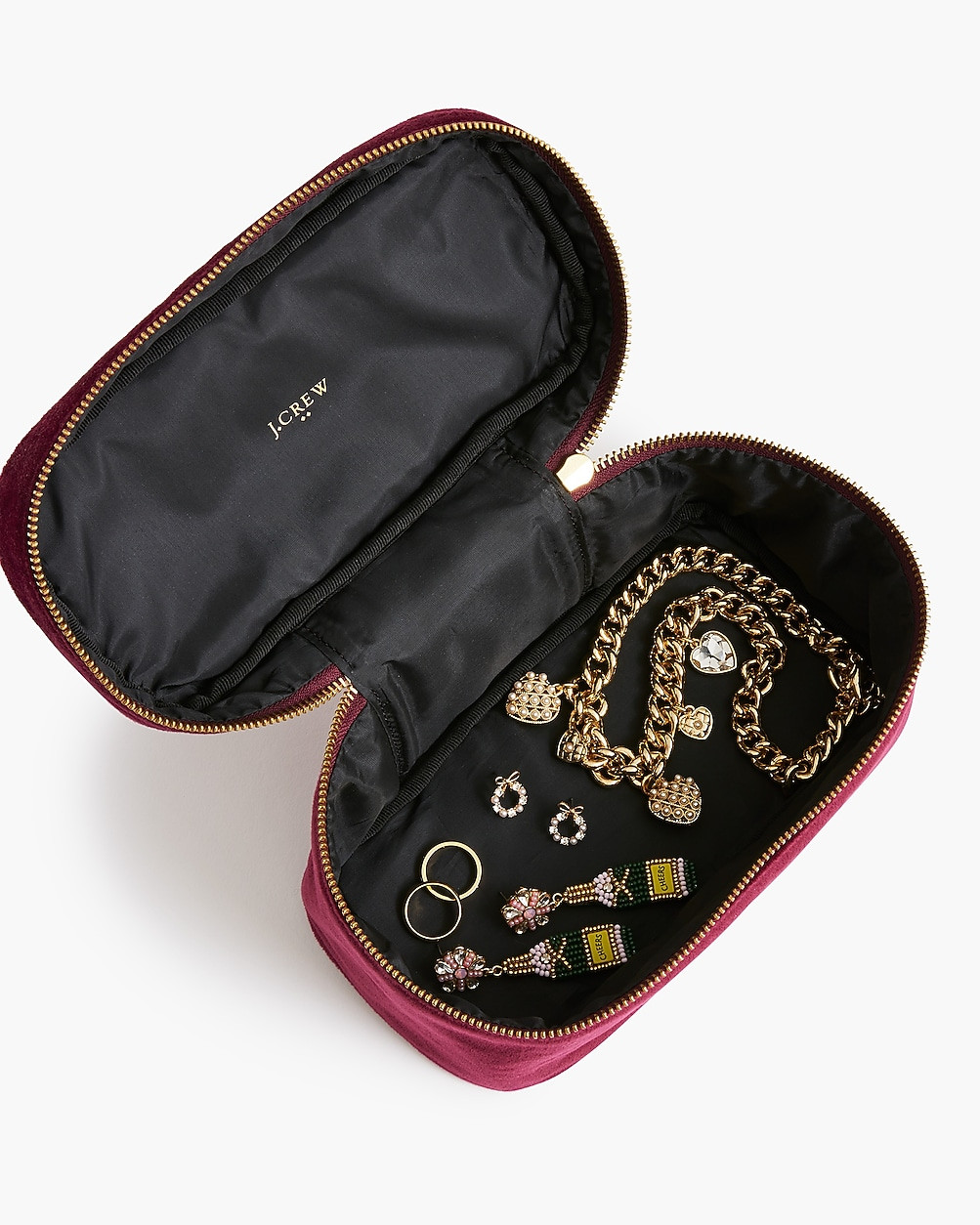 Velvet top-handle pouch | J.Crew Factory