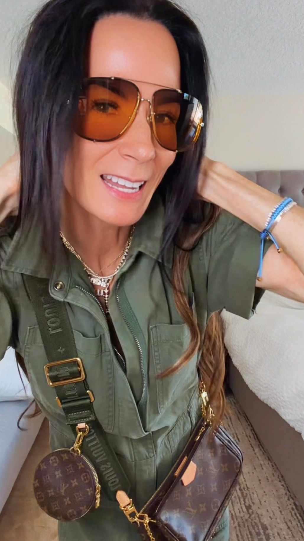 Sailing into the afternoon looking like I belong on someone’s yacht club membership list ⛵️😎

This little olive jumpsuit is the definition of throw it on and instantly look put together. The fit is flattering, lightweight, and perfect for those Florida afternoons that turn into sunset wine without much warning.

I paired it with designer sunnies, my favorite Louis crossbody, and a simple stack of jewelry because sometimes the best outfits are the ones that look effortless… but still turn heads. 😉

Coastal chic, yacht club approved, and ready for a glass of wine and a sunset view.

Wearing XS

#NicoleColeeStyle
#FloridaStyle
#YachtClubChic
#Over40Style
#LTKFinds


#LTKootd #LTKgrwm #LTKdayinmylife