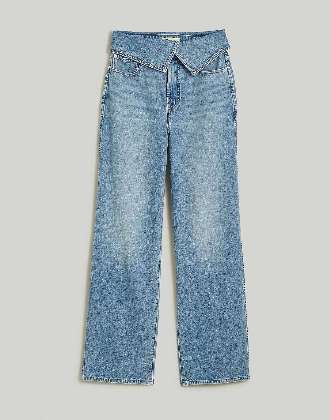 The Tall Perfect Vintage Wide-Leg Crop Jean in Pickford Wash: Foldover-Waist Edition | Madewell