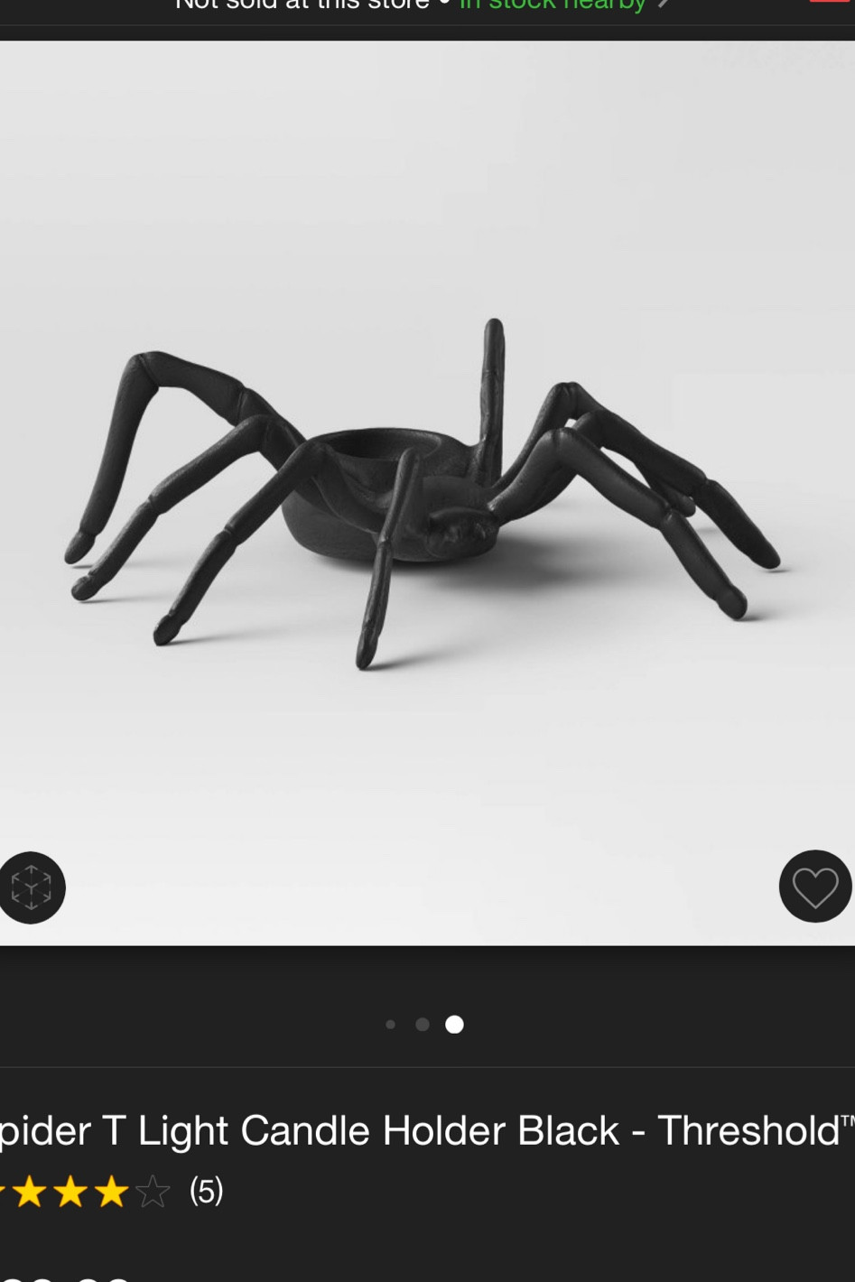 Spider tea light candle holder, Halloween decor

#LTKunder50 #LTKSeasonal #LTKhome