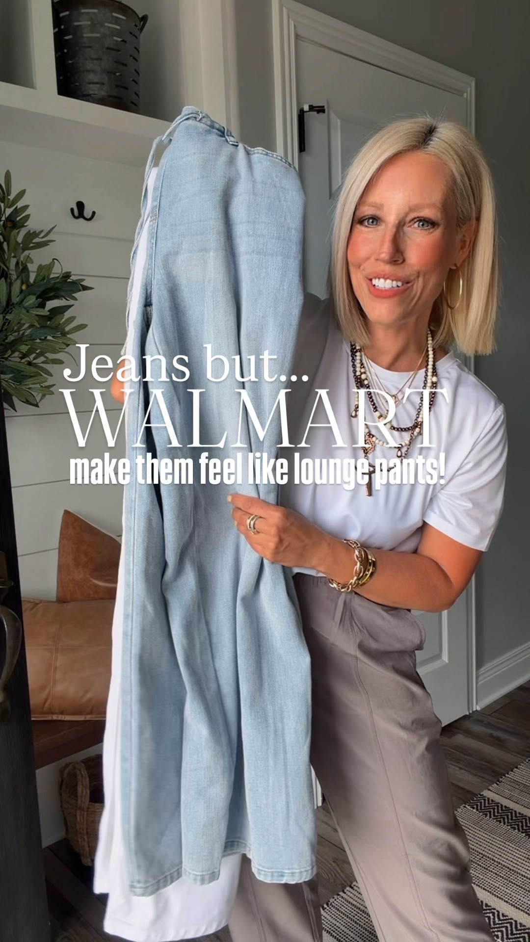 These Walmart denim drawstring pants are the definition of comfy and cute! 🙌✨ Lightweight, relaxed fit, and so easy to style for everyday outfits. Whether you’re running errands, heading to brunch, or traveling this summer, these affordable Walmart fashion finds are a must-have.

✔️ Comfortable drawstring waist
✔️ Trendy wide-leg denim look
✔️ Perfect for casual summer outfits
✔️ Budget-friendly fashion find

⬇️⬇️⬇️
Pants small
Tees size medium but have small too and like both sizes! 

If you love effortless style, add these Walmart jeans to your cart ASAP! 💙

#WalmartFashion #WalmartFinds #DenimPants #DrawstringPants #SummerOutfits #AffordableFashion #CasualStyle #EverydayOutfit #FashionFinds #BudgetFriendlyFashion #WideLegJeans #ComfyStyle

#LTKSaleAlert #LTKootd #LTKmomlife

#LTKSaleAlert #LTKootd #LTKmomlife