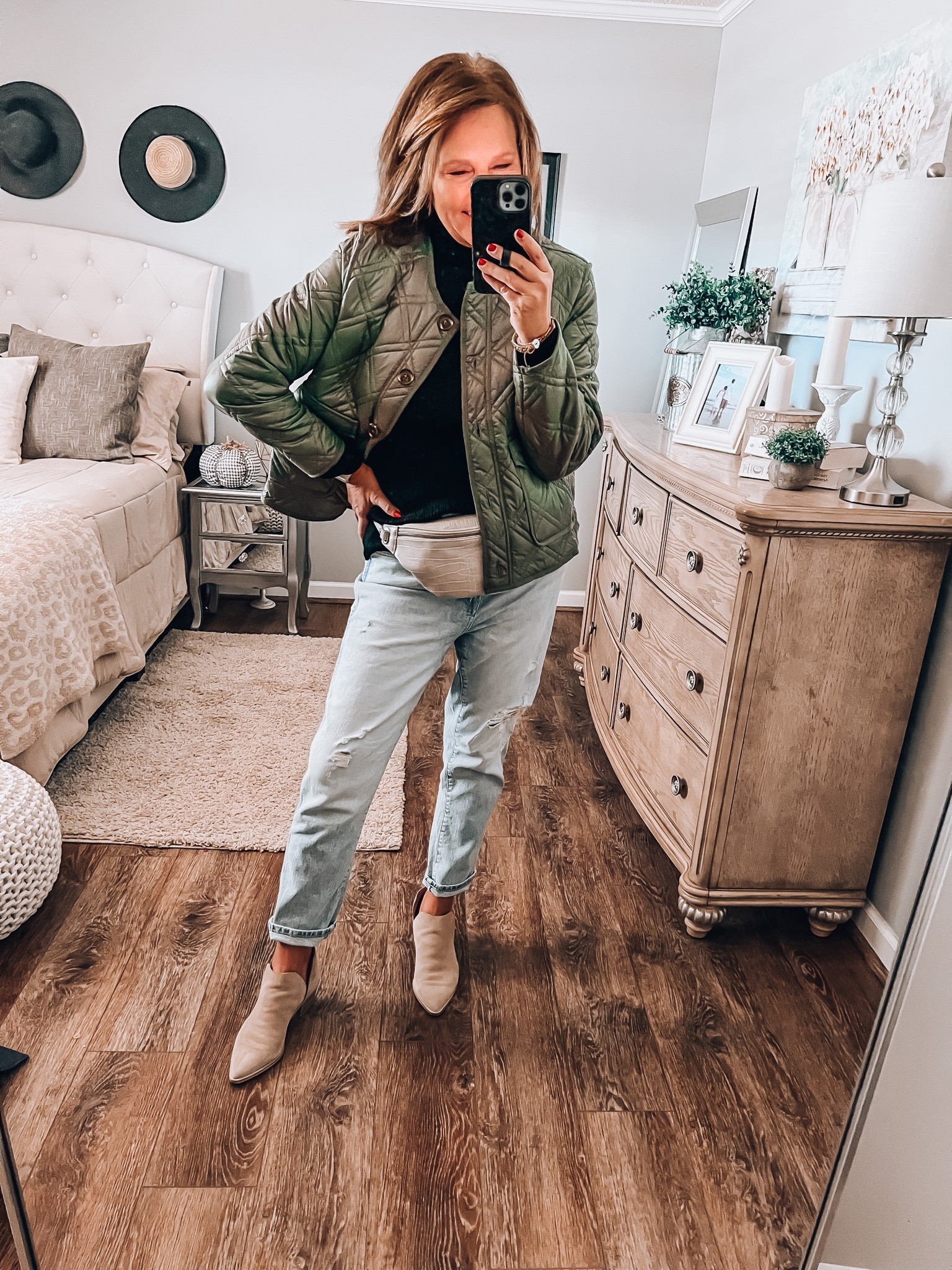 Lightweight barn jacket from Walmart, more colors available, fits tts. Styled with lightweight Time and Tru turtleneck, light wash jeans and taupe boots. Belt bag from Amazon can be worn around the waist, crossbody, or over shoulder. 

Walmart fashion, Walmart finds, jackets, trends, jeans, boots, fall jackets, fall outfit, fall trends, amazon fashion, Amazon finds, weekend outfit, casual outfit, fashion over 40

#LTKunder50 #LTKsalealert #LTKSeasonal