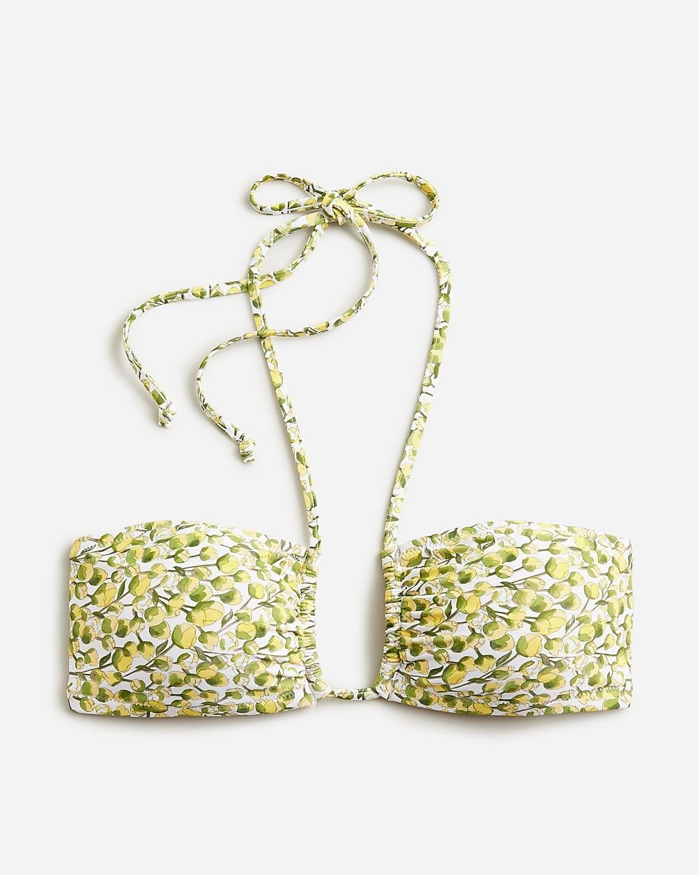 Halter bikini top in Liberty® Eliza's Yellow fabric | J.Crew US