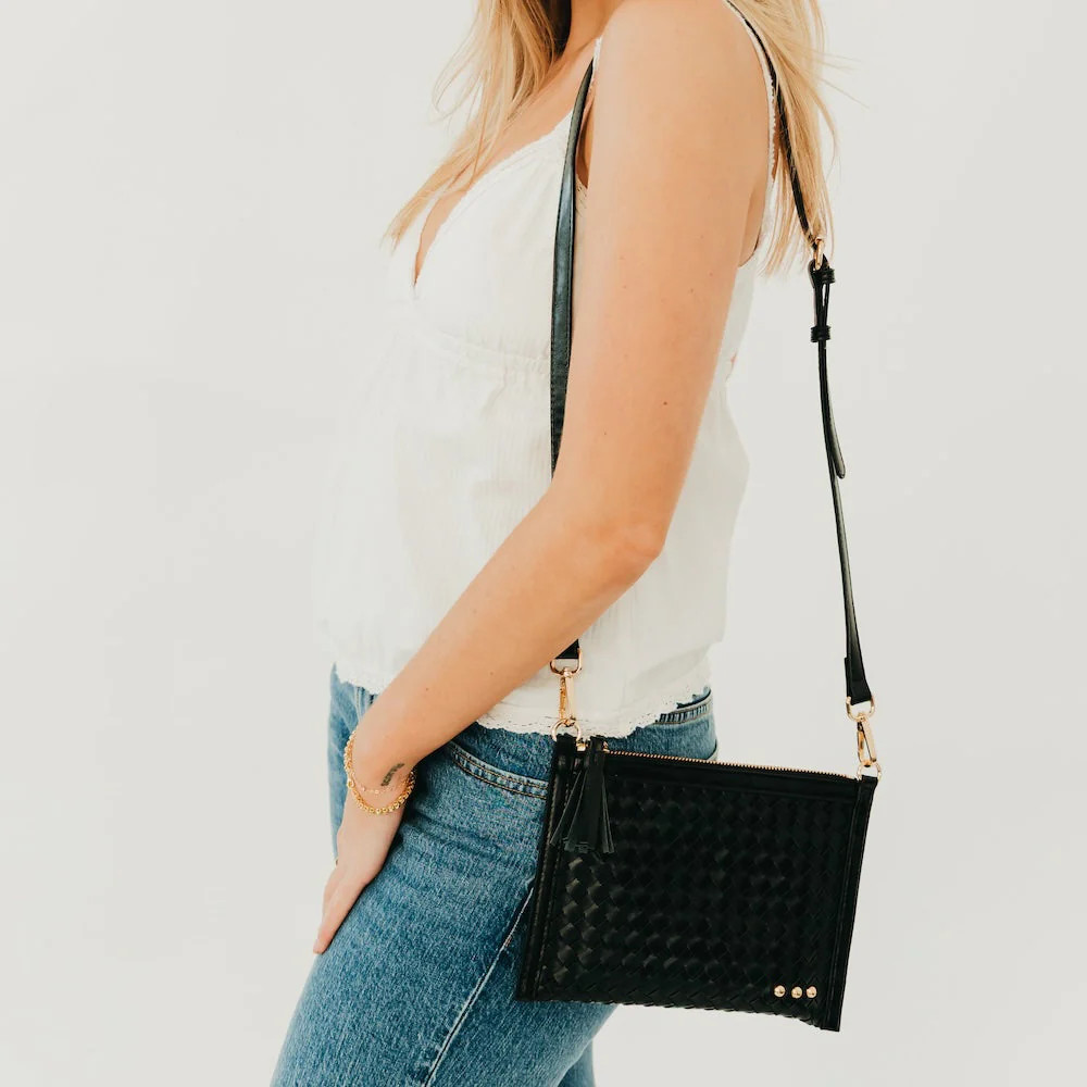 Veda Woven Crossbody and Clutch Bag | Pretty Simple