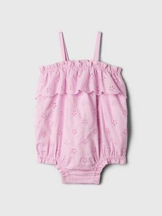 Baby Eyelet Bubble Shorty One-Piece | Gap (US)