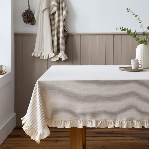 Country Natural Cotton Tablecloth | Dunelm