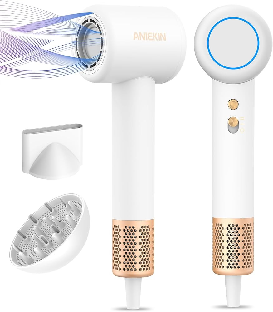 Hair Dryer, High-Speed Ionic Low Noise Blow Dryer with Brushless Motor for Fast Drying, Thermo-Co... | Amazon (US)