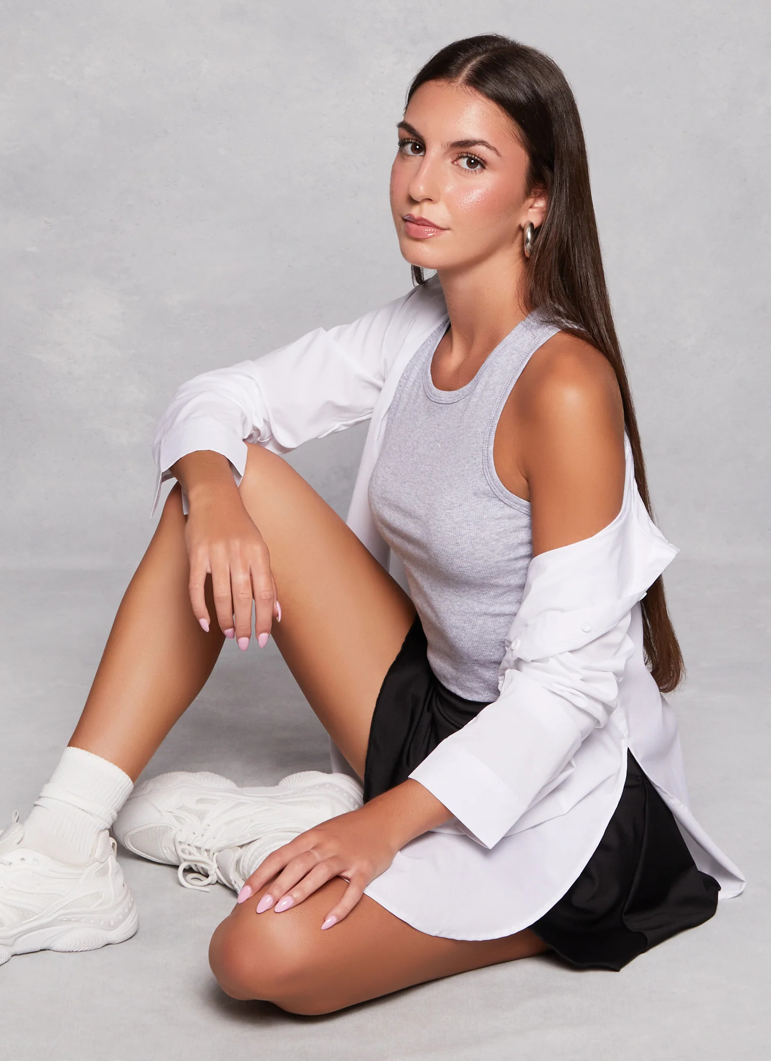 Basic Cropped Racerback Tank Top | Rainbow Shops
