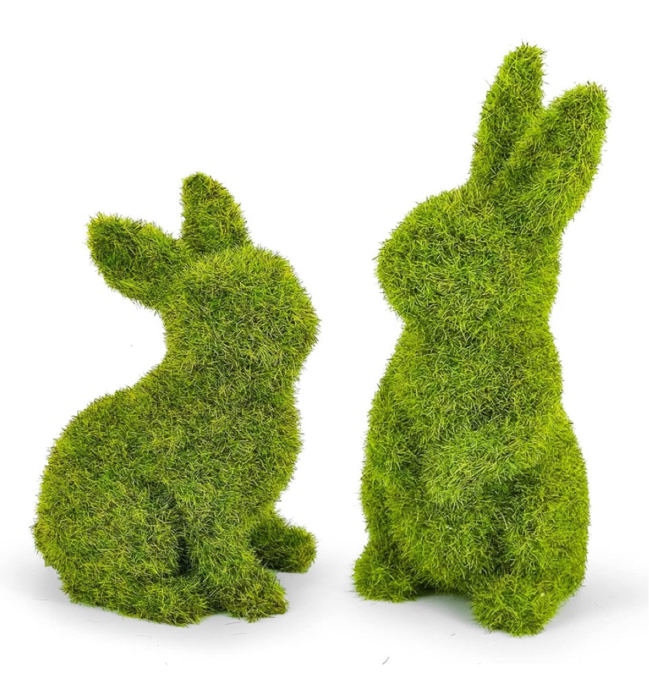 Flocked Easter bunny decor on Amazon! Amazon Easter decor! Home decor for Easter on Amazon!! 