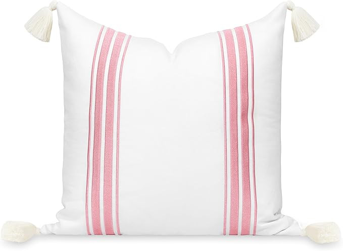 Hofdeco Premium Coastal Patio Indoor Outdoor Throw Pillow Cover Only, 20"x20" Water Repellent for... | Amazon (US)