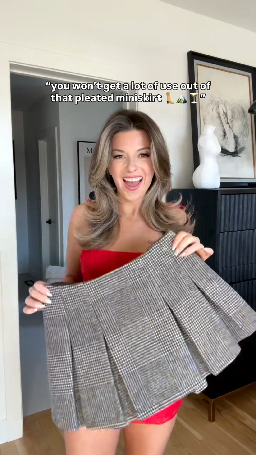 Grey plaid pleated skort styled for winter occasions

Electric picks code: emerson20
Revolve code: tulip
Vivrelle code: emersonhannon

Wearing my usual smalls/2

Winter outfits
Pleated skort
Sweaters
Fur coats
Leather jacket
Date night
Winter party

#LTKFindsUnder100 #LTKSeasonal #LTKgrwm