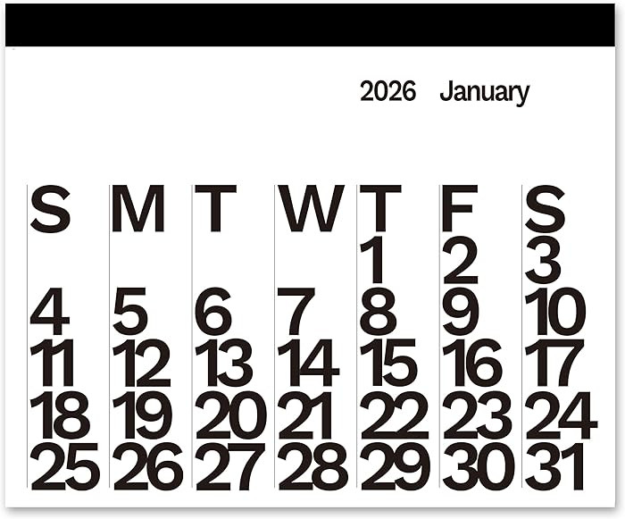 The Wall Calendar Year 2026 - Black/White- Giant Wall Calendar 48" x 36" - 12 Month Modern Calend... | Amazon (US)