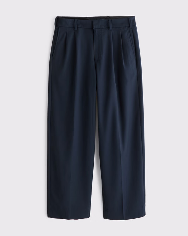 Men's Pleated Baggy Trouser | Men's Bottoms | Abercrombie.com | Abercrombie & Fitch (US)