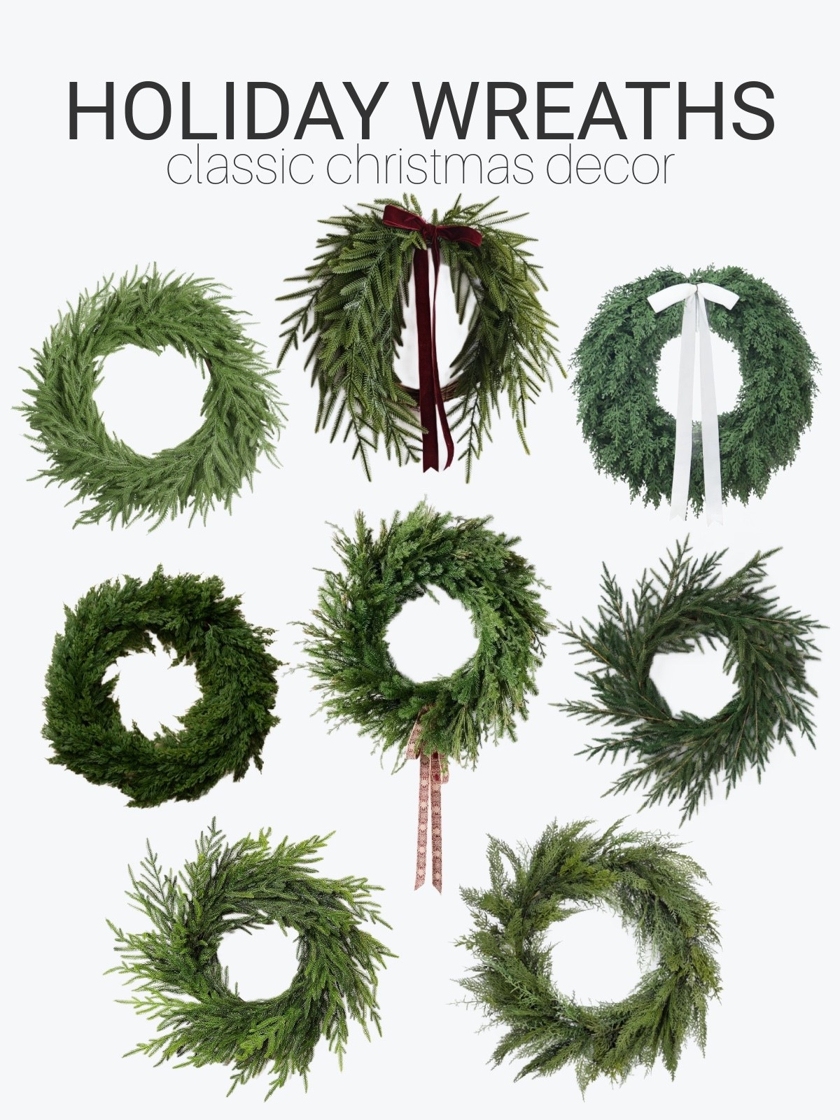 Evergreen wreaths are such a beautifully classic way to decorate for Christmas. Timeless, fresh, and perfect for adding festive charm to any room!

#LTKHome #LTKSaleAlert #LTKSeasonal