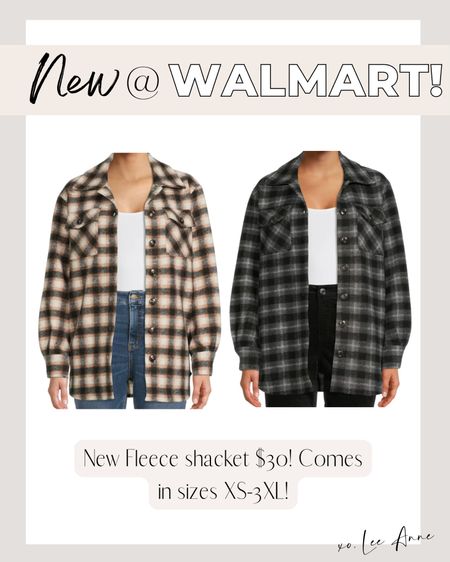 New $30 fleece Shacket at Walmart! 

#LTKHoliday #LTKstyletip #LTKsalealert