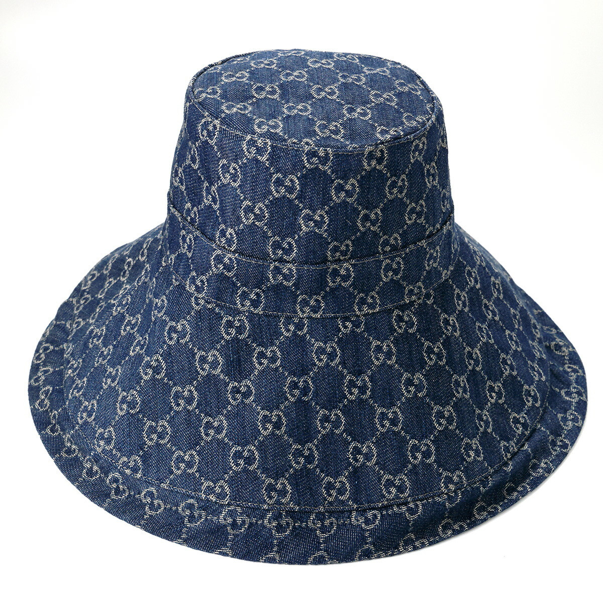 Authenticity GuaranteeGUCCI 631958 Eco Washed Denim Wide Brim Hat Size M | eBay US