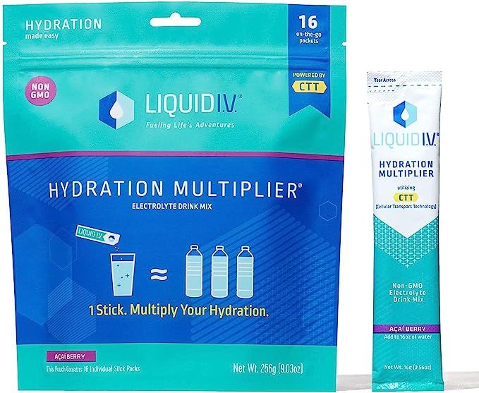 Liquid I.V. Hydration Multiplier, Electrolyte Powder, Easy Open Packets, Supplement Drink Mix (Ac... | Amazon (US)