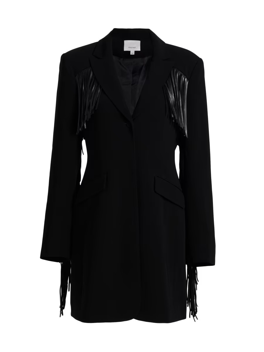 Cinq à Sept Joelette Fringe Blazer Minidress | Saks Fifth Avenue | Saks Fifth Avenue