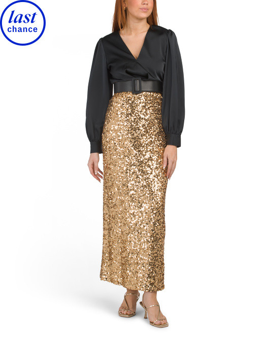 Dorinda Gown With Sequin Embellished Skirt | Marshalls