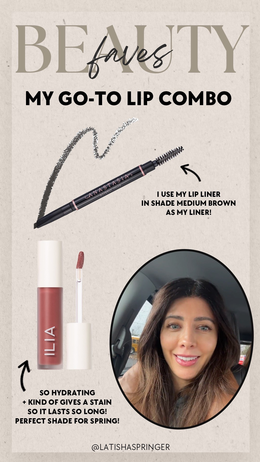 My go-to lip combo! So simple and classic! 

#beautyfavez

Beauty faves. Beauty must haves. Go to lip combo. Classic lip combo. Ilia lip oil  

#LTKBeauty #LTKSeasonal #LTKFindsUnder50