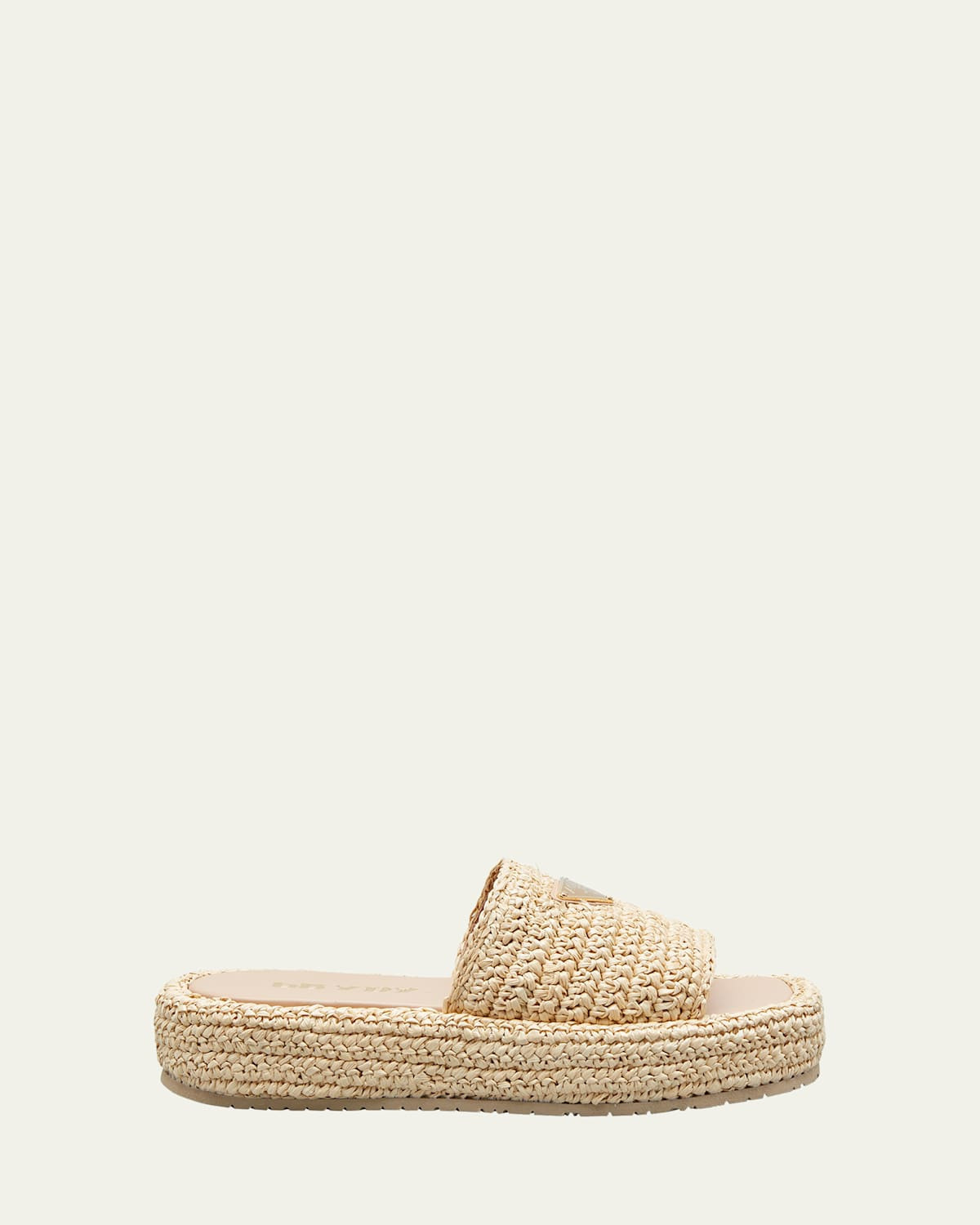 Raffia Single-Band Platform Slides | Bergdorf Goodman