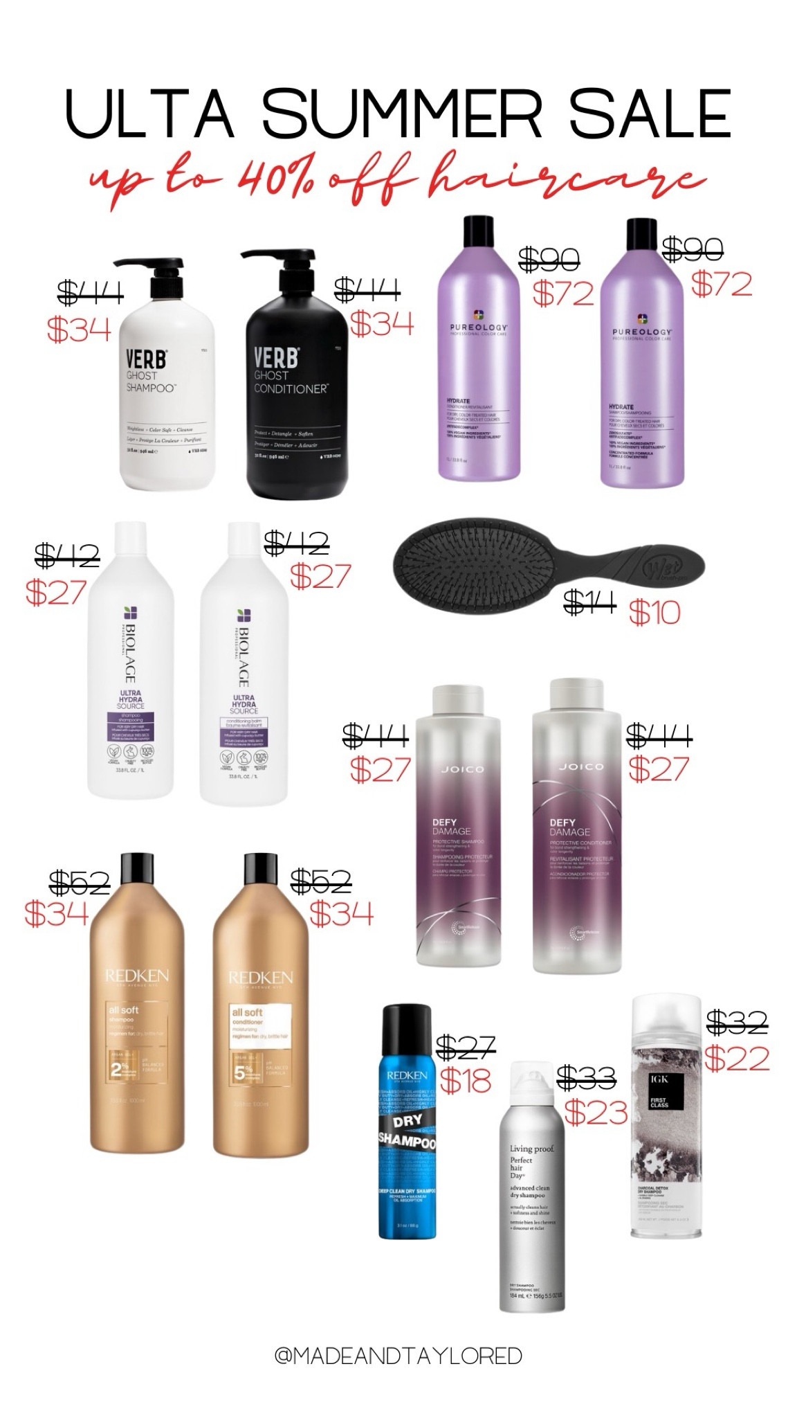 Ulta summer sale! Get up to 40% off Haircare!

#LTKSaleAlert #LTKSummerSales #LTKFindsUnder100